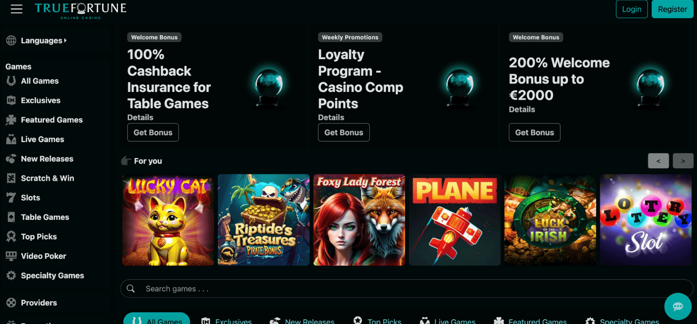 True Fortune Casino Non Gamstop