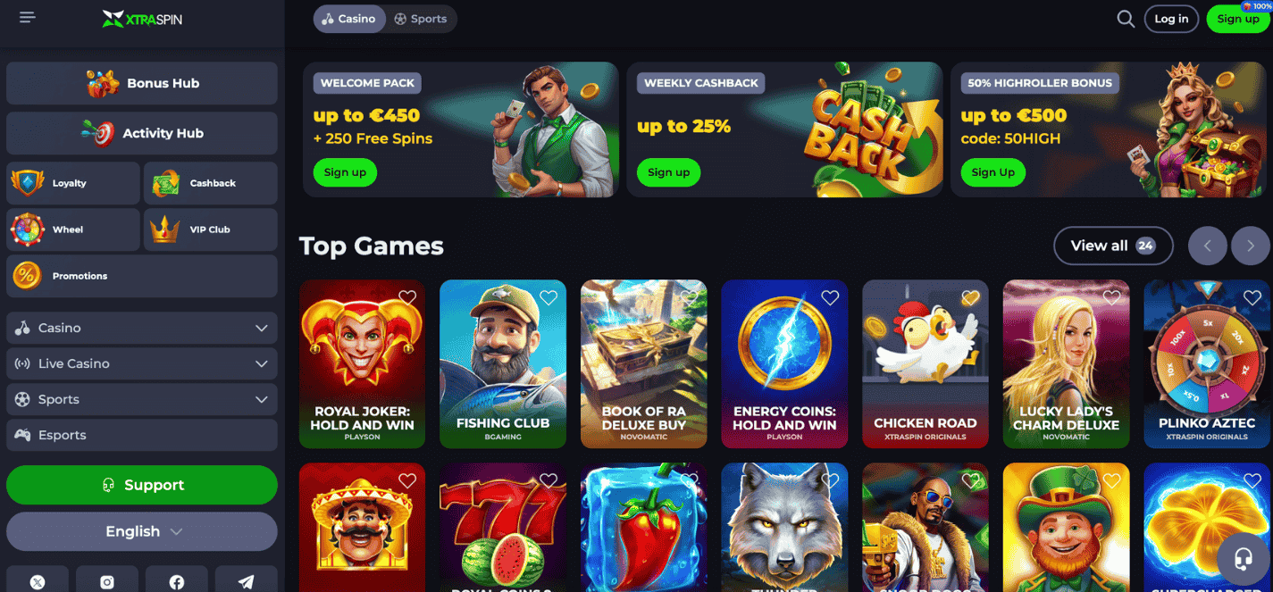 Xtraspin Casino non Gamstop